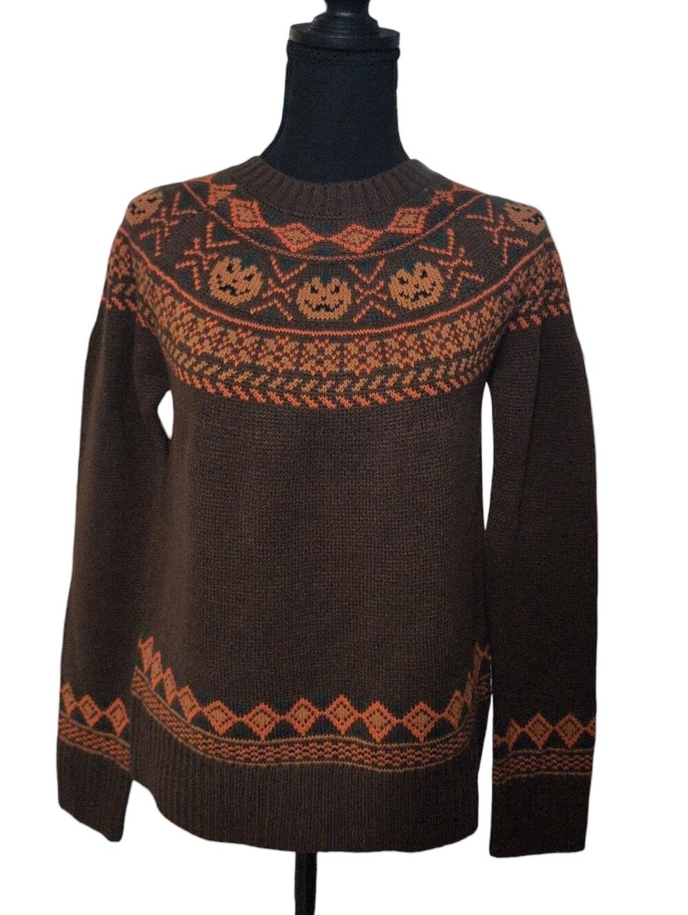 RARE! Kiel James Patrick Halloween Fair Isle Sweater - Picture 2 of 7